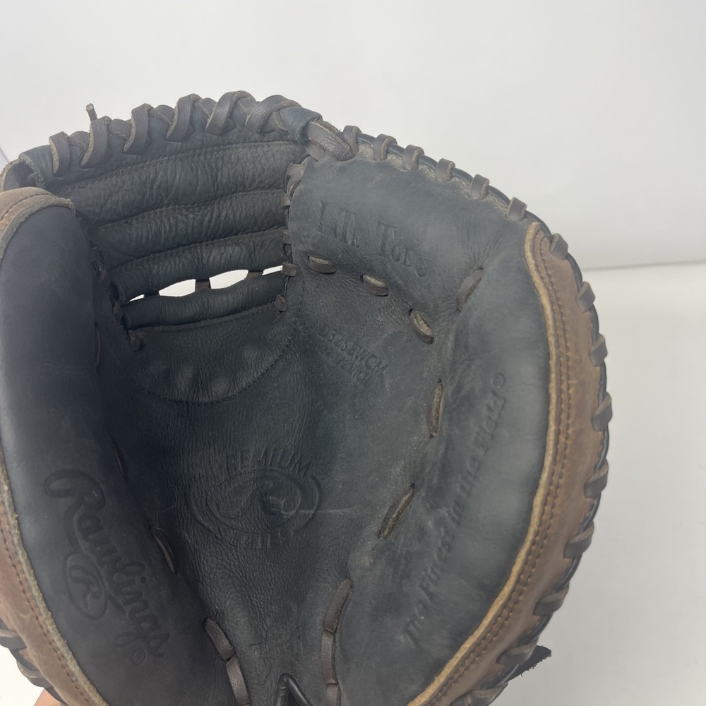 Rawlings D325BWCM 32.5" Baseball Catcher's Mitt Black Leather Lite Toe RHT